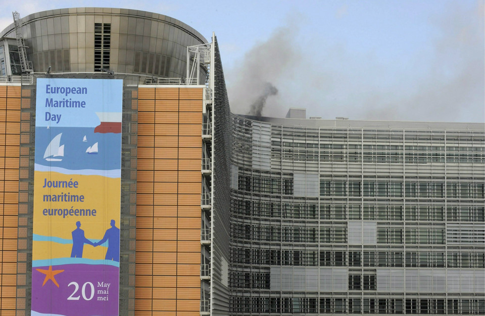 BELGIUM BRUSSELS EU BERLAYMONT FIRE