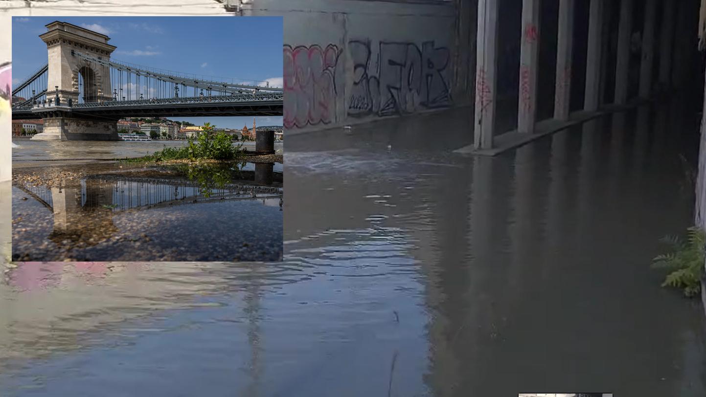 Súlyos a helyzet, itt a videó: Betört a víz a Lánchídnál az alagútba, kilépett a Duna