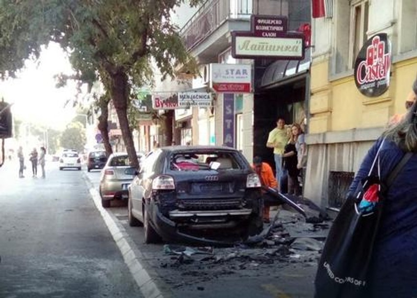 Mesto eksplozije u Dušanovoj ulici