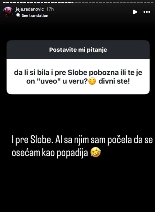 Objava Jelene Radanović