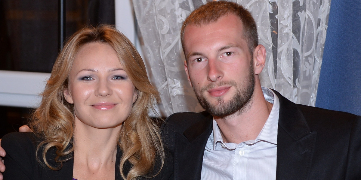 Anna Guzik z mężem Wojciechem Tylką