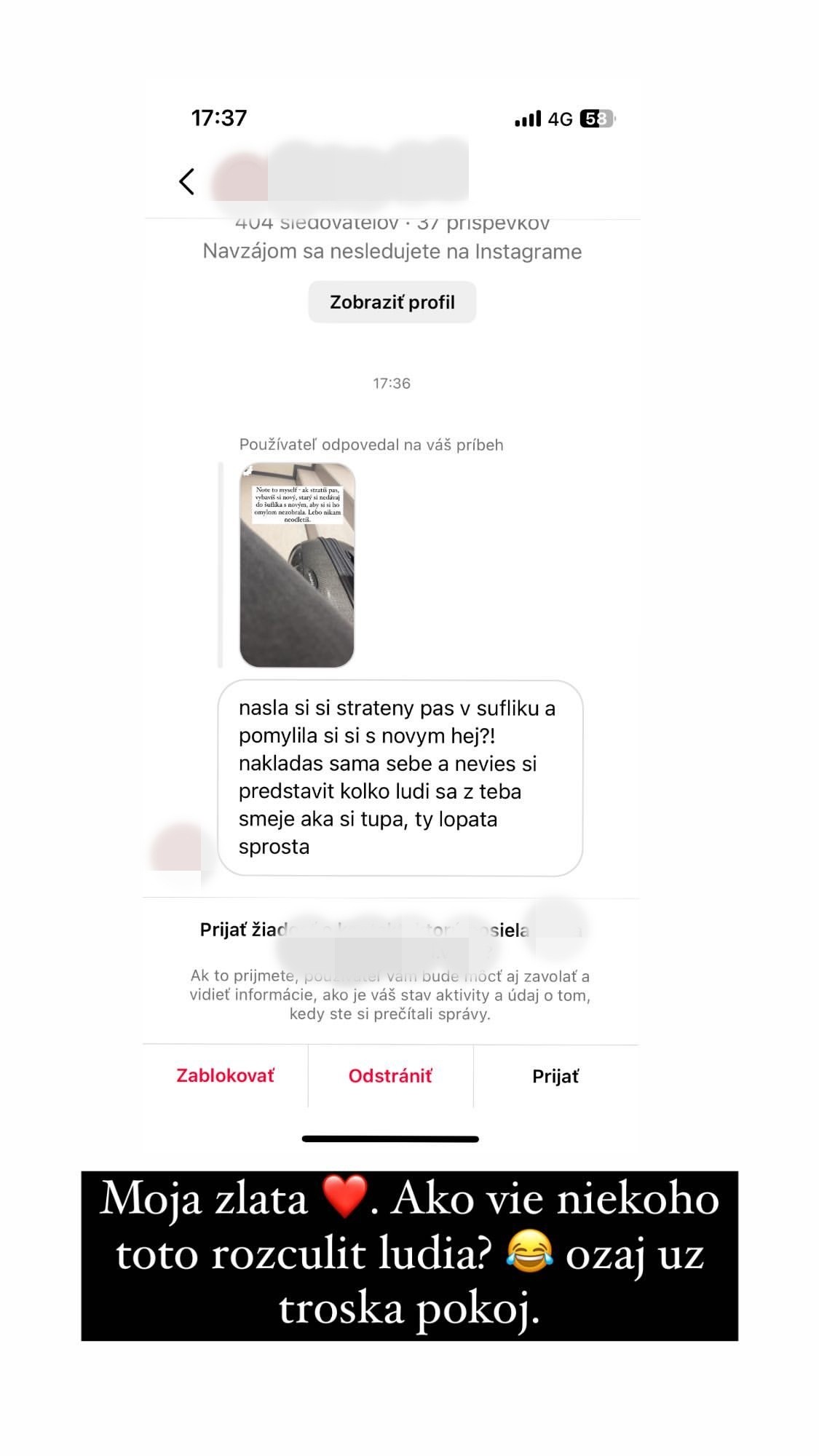 Kovačič Hanzelová schytala kritiku.