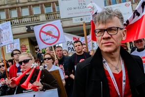 Demonstracja frankowiczów w Warszawie