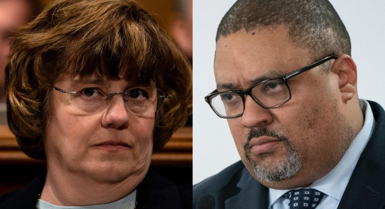 Maricopa County Attorney Rachel Mitchell criticized Manhattan DA Alvin Bragg's treatment of violent criminals.Erin Schaff-Pool/Getty Images; Barry Williams for NY Daily News via Getty Images