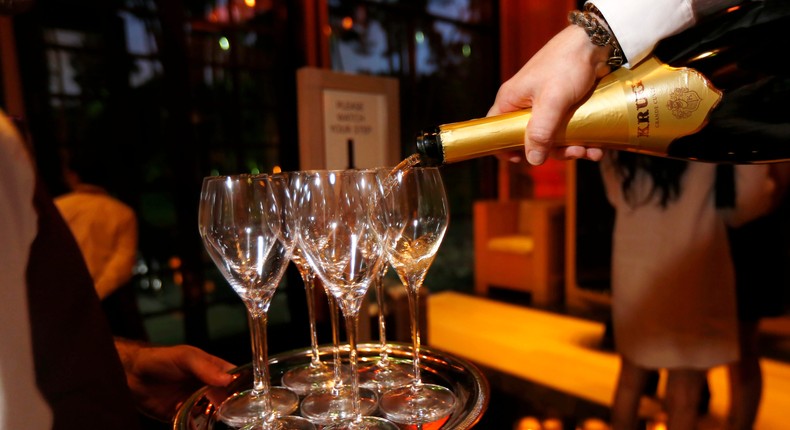 LVMH saw an 8% year-over-year decline in revenue for Champagne in 2024.Annie Mulligan/Getty Images