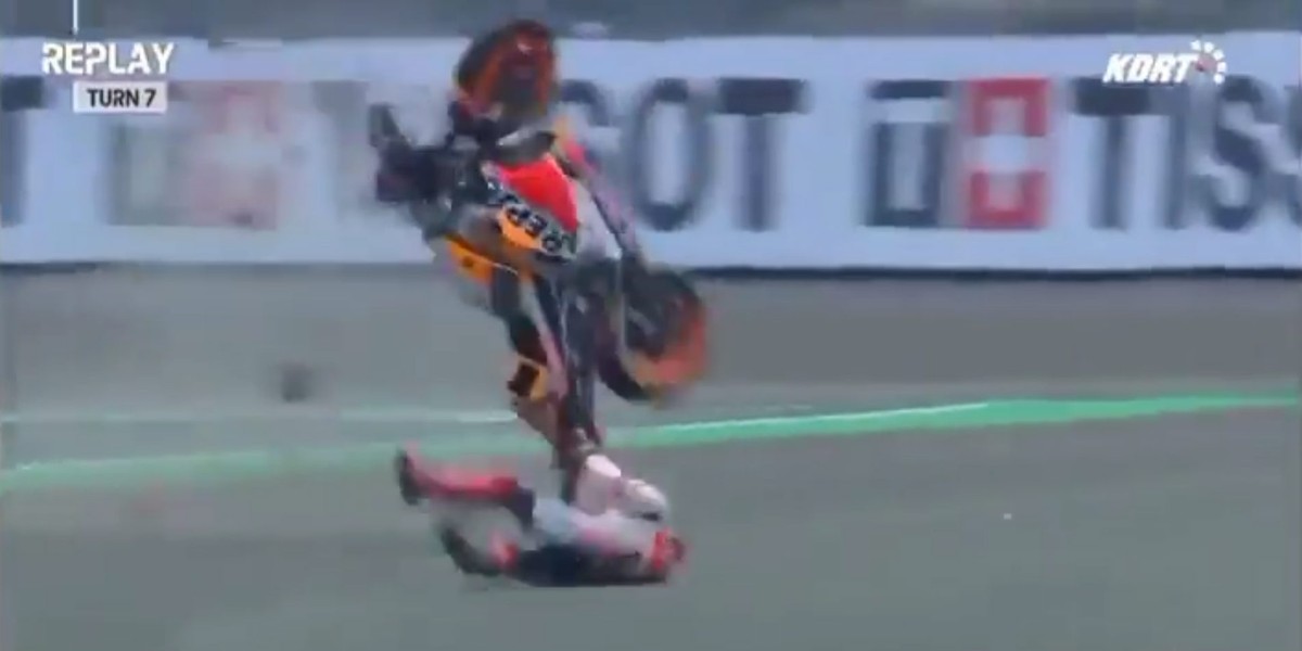 Marc Marquez miał poważny wypadek przed Grand Prix Indonezji.