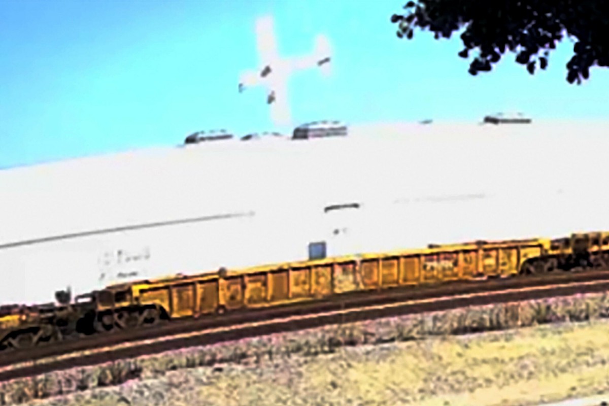 Moment tuż przed katastrofą samolotu