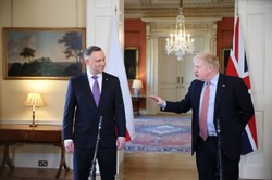 Johnson po spotkaniu z Dudą: Chcemy pomóc Ukrainie w wymiarze dyplomatycznym i militarnym