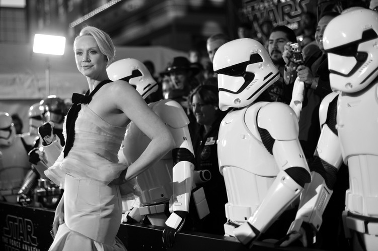 Gwendoline Christie na premierze 'Gwiezdnych wojen: Przebudzenia Mocy'