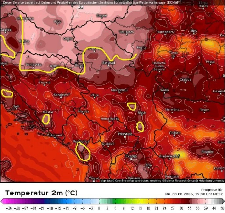 Narednih dana maksimalne temperature će biti u porastu do 38 stepeni