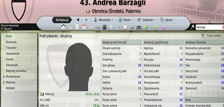 Screen z gry "Football Manager 2008"