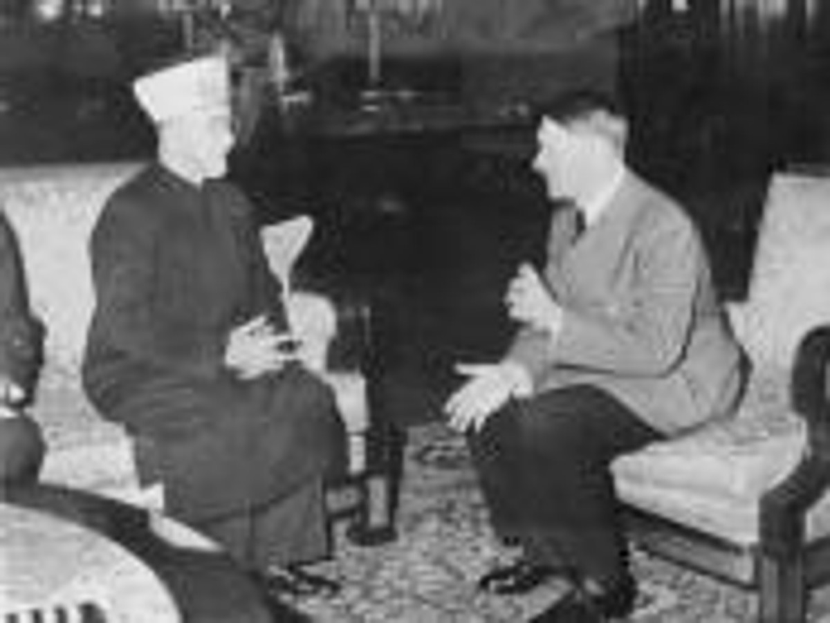 Spotkanie wielkiego muftiego Jerozolimy Muhammada Amina al-Husajniego z Adolfem Hitlerem.