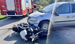 Rozbity motocykl na środku skrzyżowania. Nie żyje 42-letni policjant