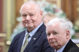 Prezes NBP Adam Glapiński i prezes PiS Jarosław Kaczyński