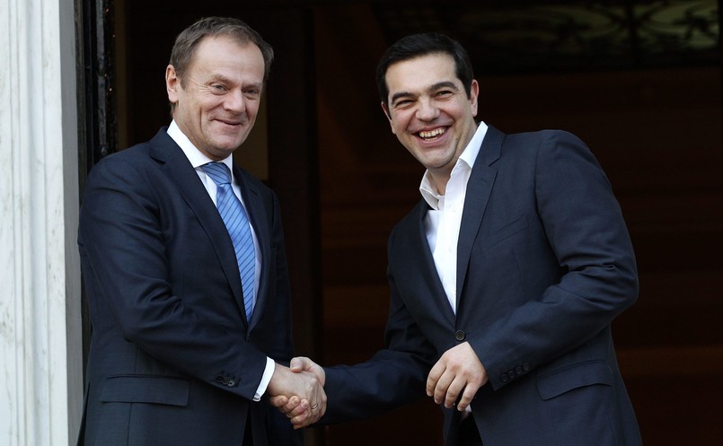 Donald Tusk i Aleksis Tsipras spotkali się w Atenach