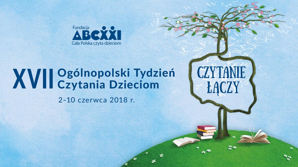 "Czytanie łączy" to hasło XVII Ogólnopolskiego Tygodnia Czytania Dzieciom (OTCD), którego organizatorem jest Fundacja "ABCXXI-Cała Polska czyta dzieciom", który połączy we wspólnym czytaniu dzieciom tysiące szkół, przedszkoli, bibliotek i przede wszystkim rodzin.