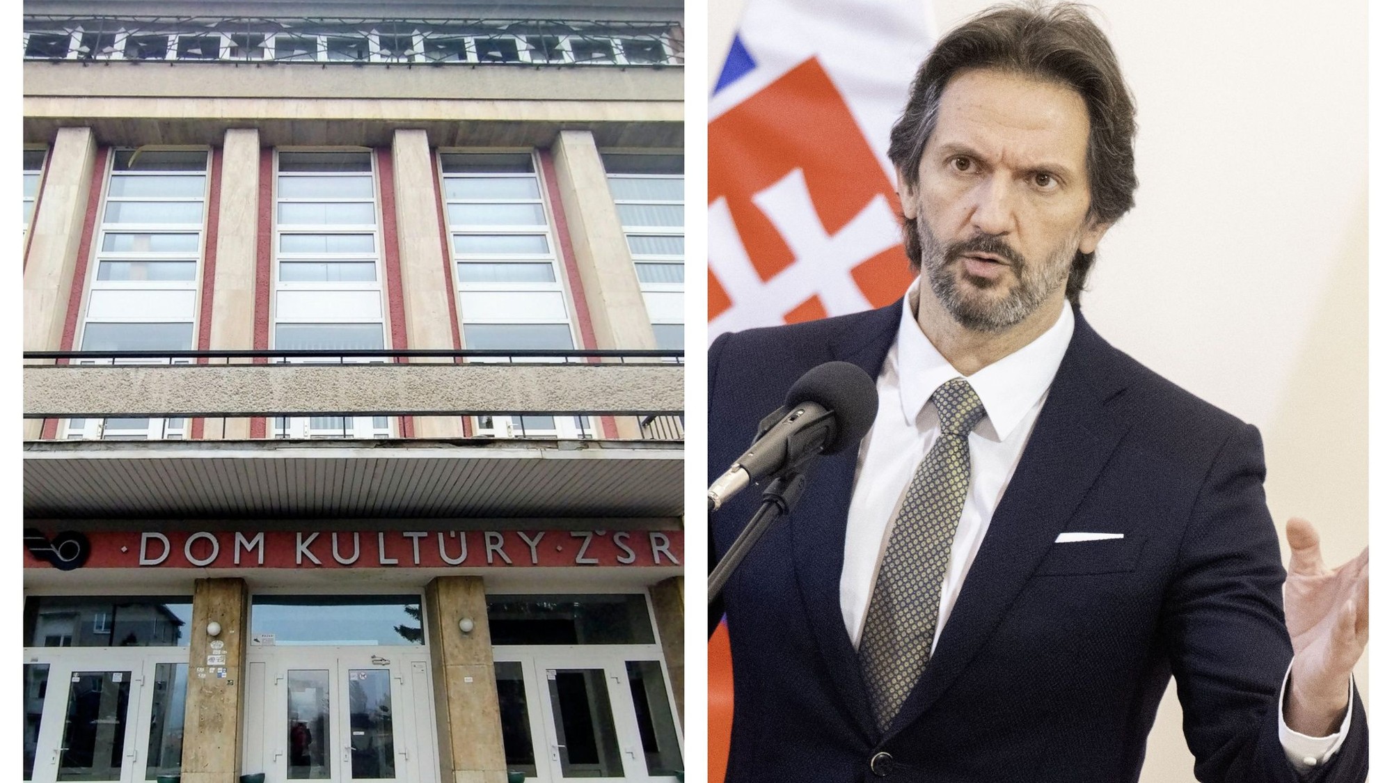 Dom kultúry ŽSR vo Zvolene a minister obrany Robert Kaliňák (Smer).