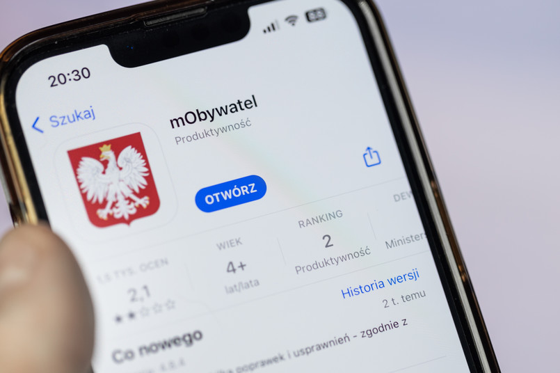 mDowód mObywatel aplikacja Warsaw,,Poland,-,05,07,2023:,The,"mobywatel",Application,On