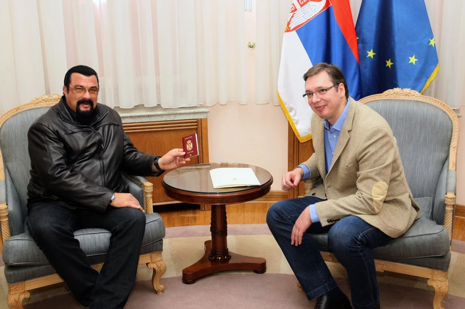 Stiven Sigal sa prenijerom Srbije Aleksandrom Vučićem