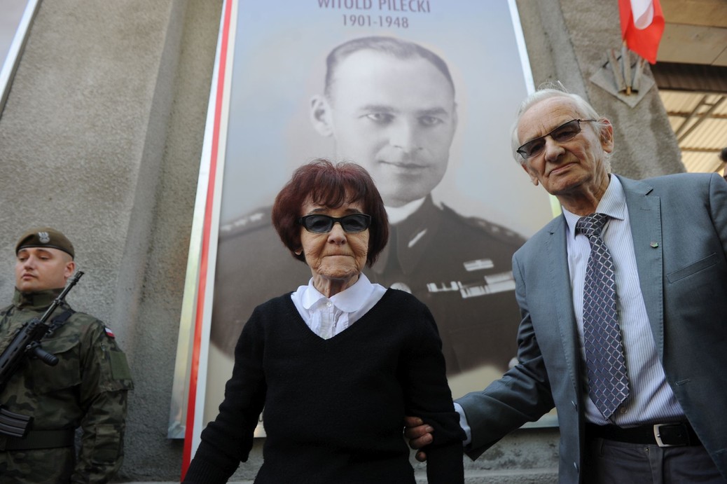 Córka i syn rotmistrza. Zofia Pilecka Optułowicz oraz Andrzej Pilecki.