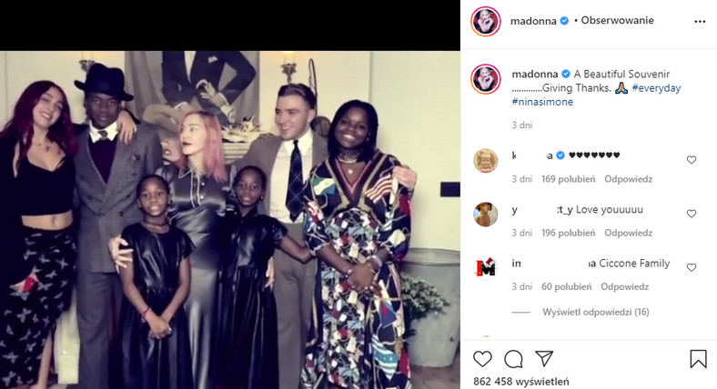 Madonna na Instagramie