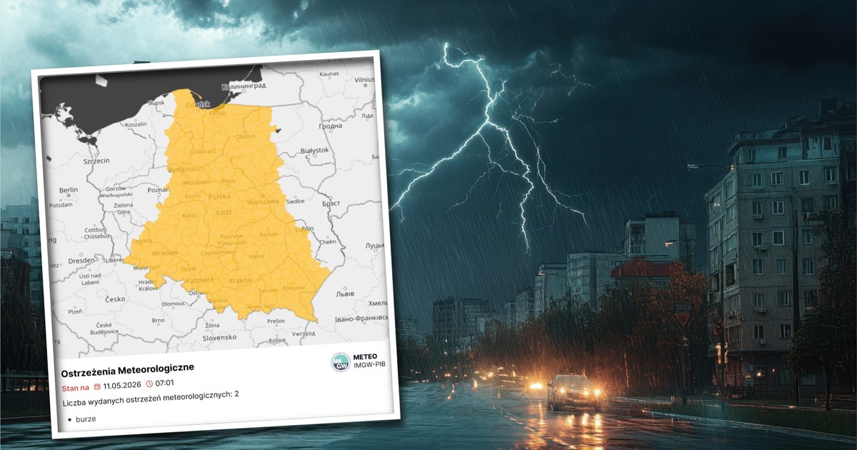 Burze z gradem w Polsce – niż Doreen niesie kataklizm