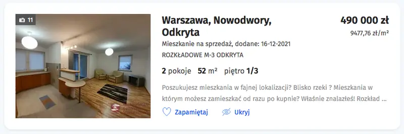 Ogłoszenie z serwisu Morizon