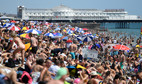 Tłumy na plaży 