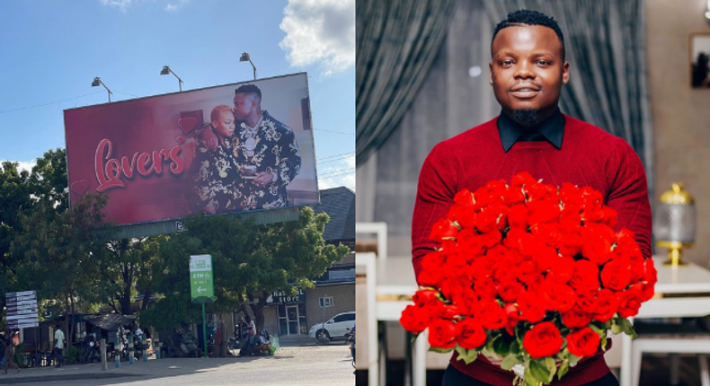 Harmonize splashes Sh500K on huge billboard begging ex-Kajala to take him back