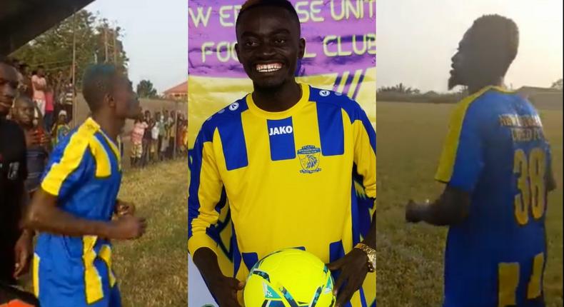 Watch: Kumawood actor Lil Win makes his debut for New Edubiase United in 2-0 win