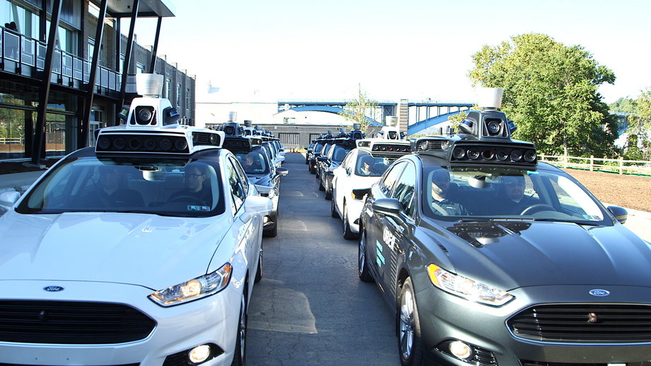 Uber's driverless Pittsburgh fleet.