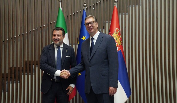 Aleksandar Vučić i Mateo Salvini