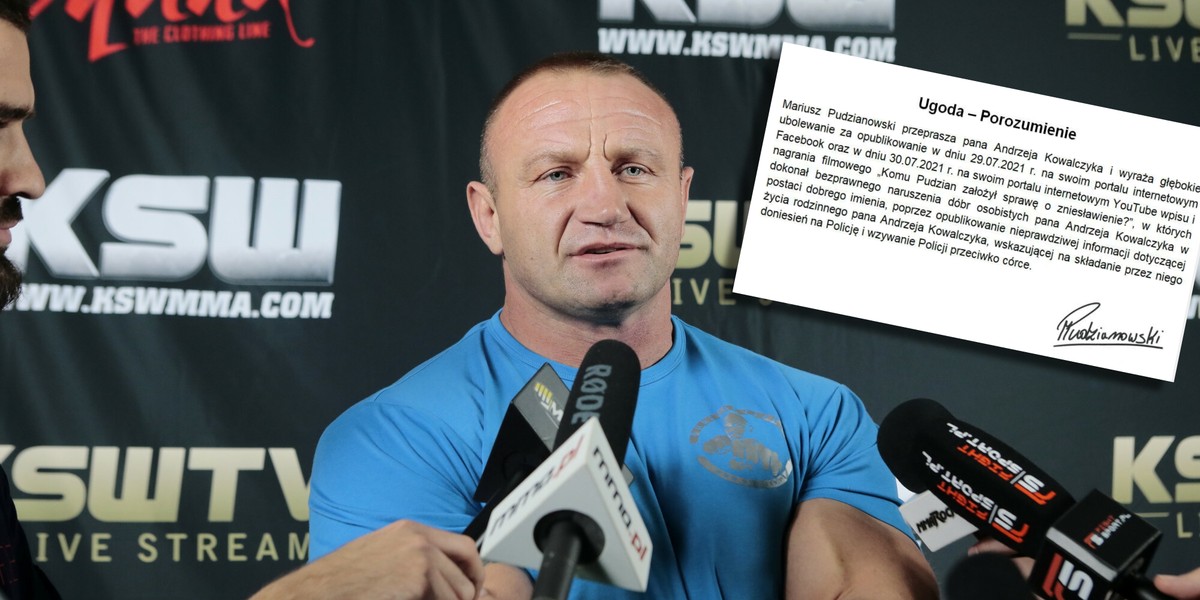 Pudzianowski przeprasza przedsiębiorcę, z którym jest w sporze od lat.