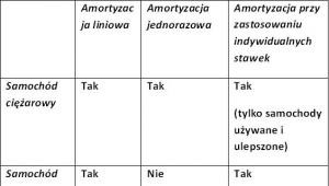 Możliwe metody amortyzacji samochodu osobowego i ciężarowego dla nowych przedsiębiorców