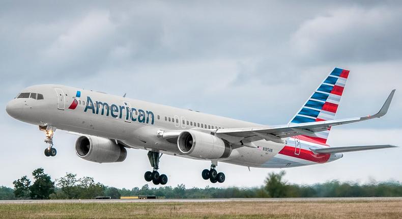 An American Airlines Boeing 757-200.