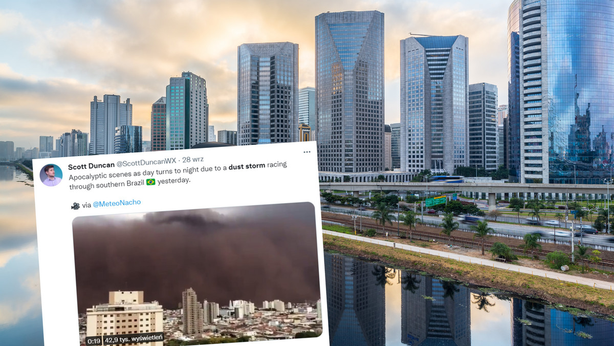 Burza piaskowa przetoczyła się przez Sao Paulo w Brazylii