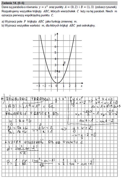 Zadanie 14, podpunkt a) na egzaminie maturalnym z matematyki - poziom rozszerzony