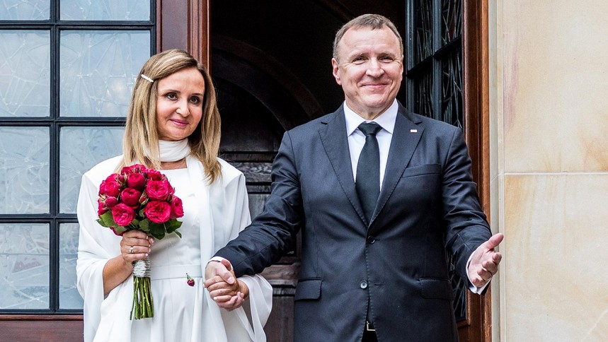 Jacek Kurski z żoną