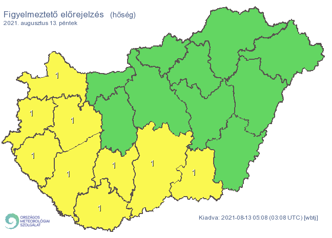 Riasztást adtak ki a hőség miatt péntekre / Fotó: met.hu