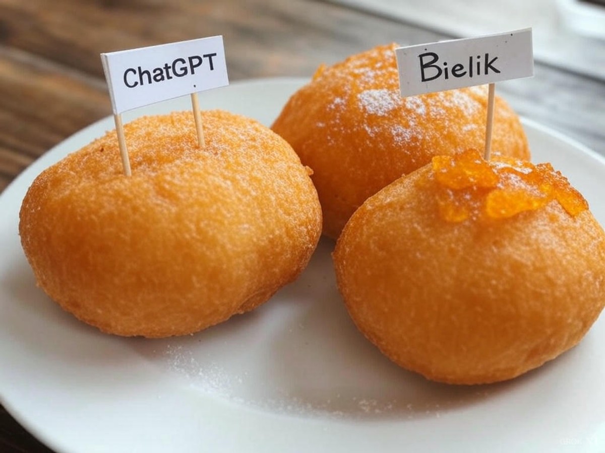 Polskie pączki według AI. Prawda że nie są tak apetyczne jak te rzeczywiste.