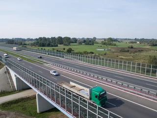 Autostrada A2 na wysokości gminy Baranów