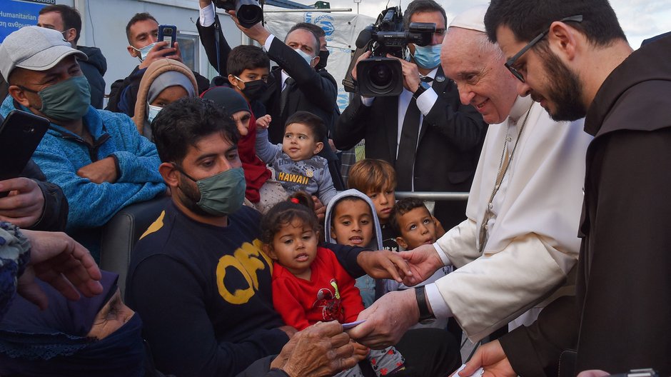 Podczas wizyty w Grecji Papież Franciszek spotkał się z migrantami