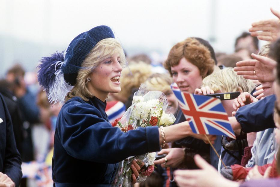 Diana hercegnő 1983-ban Redheugh-hídon  Fotó: Northfoto