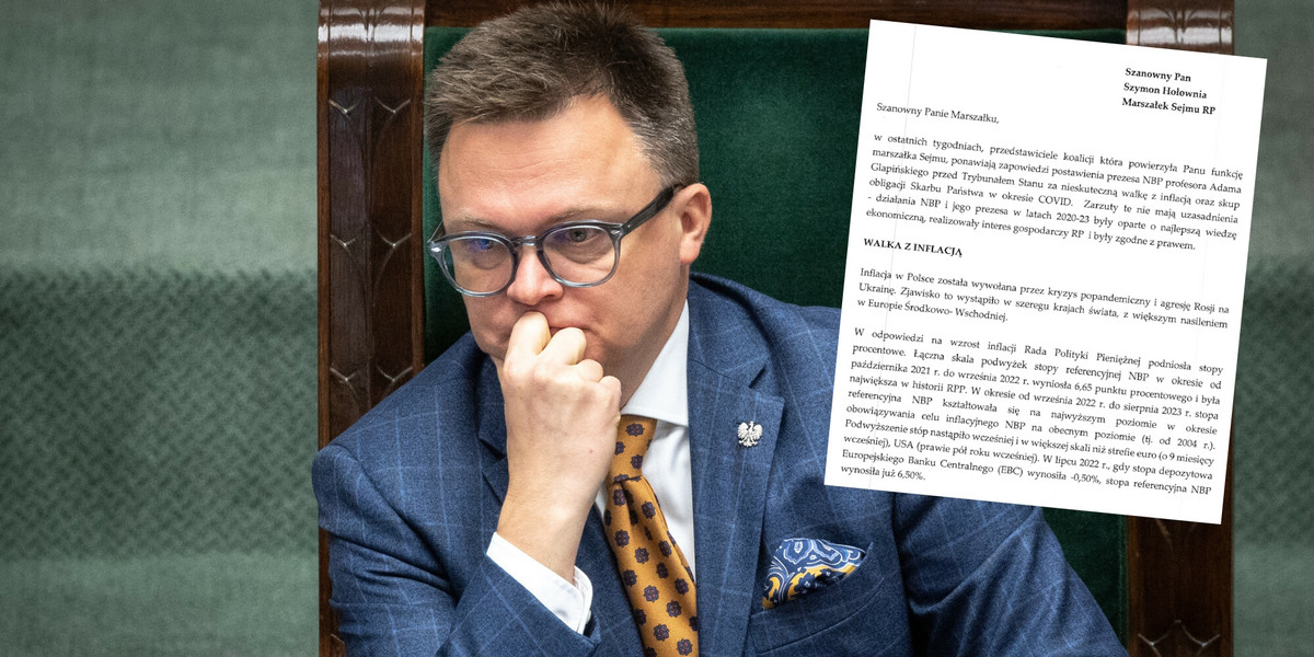 Zarząd NBP wystosował list otwarty do Szymona Hołowni