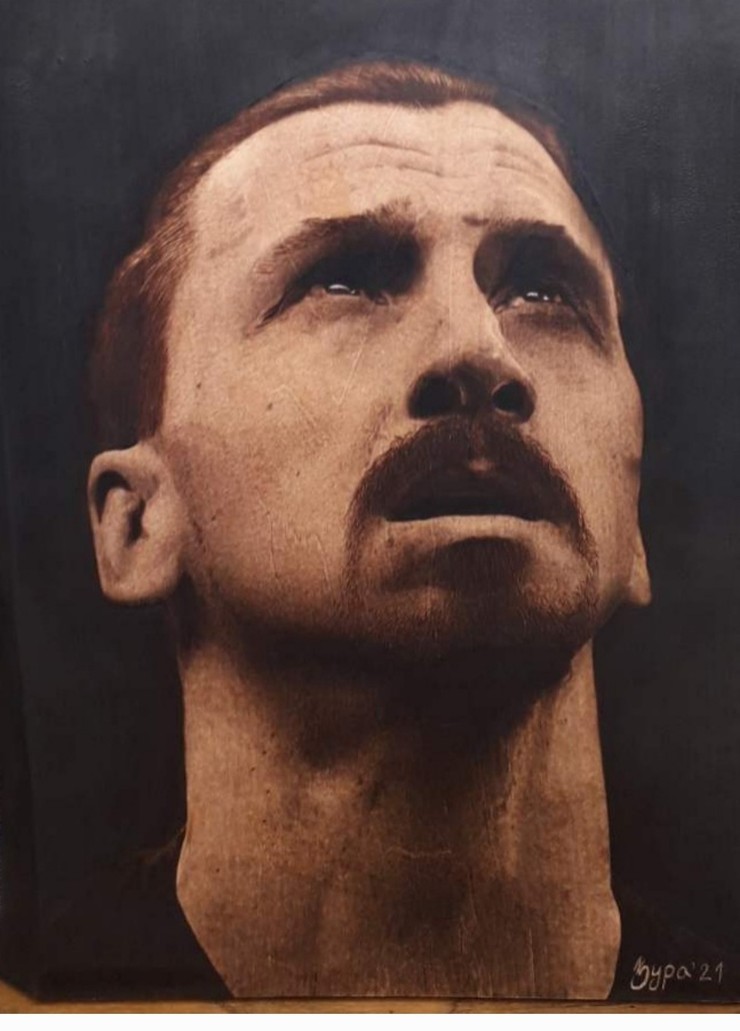 Ivan je prvo naslikao jedan portret Zlatana Ibrahimovića