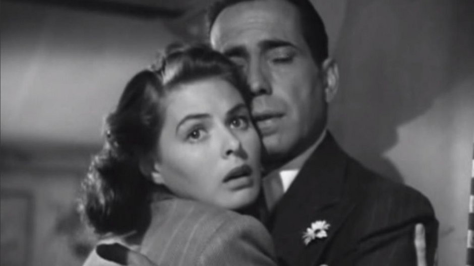 Filmowa Ilsa i Rick, czyli Ingrid Bergman i Humphrey Bogart (domena publiczna)
