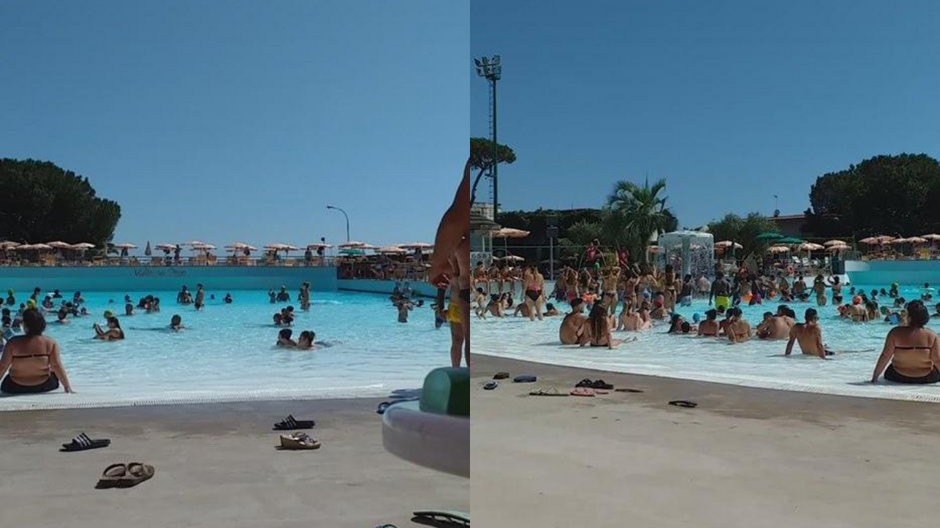 Aquapark w niedzielne popołudnie w Torre del Greco