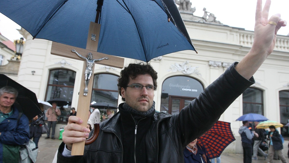 Mariusz Bulski, jeden z obrońców krzyża