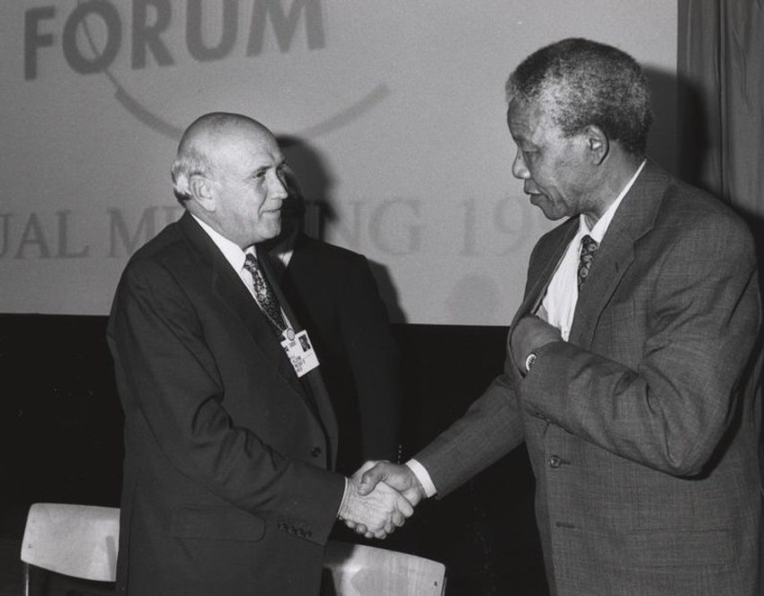 De Klerk i Nelson Mendela