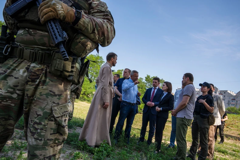 Maja Sandu u Buči kod Kijeva, Ukrajina